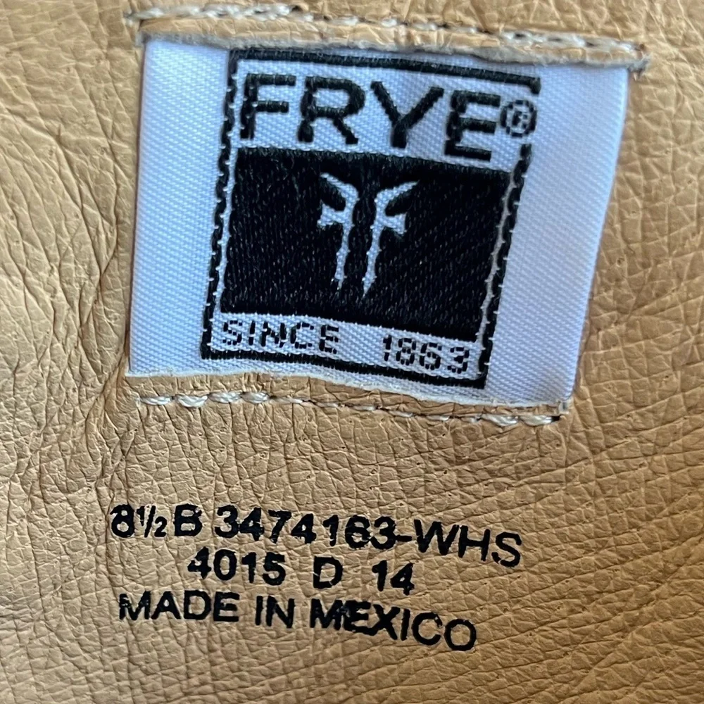 Frye Molly Gore Brown Tall Elastic Panel Riding Boots size 8.5B